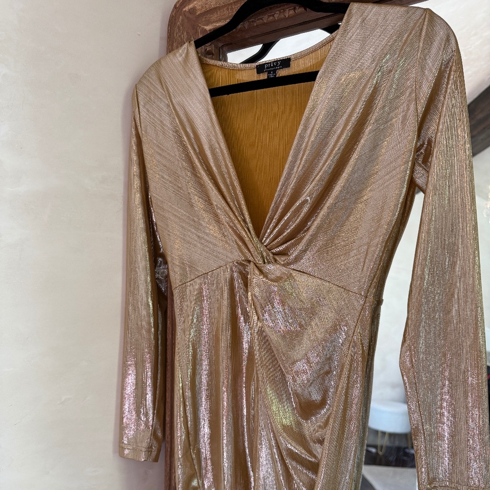 gold dress